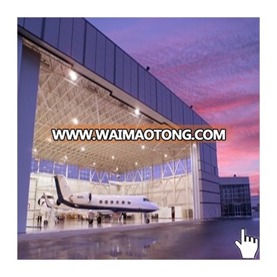 Low cost prefabricated steel structure aircraft hangar