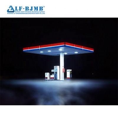 Assembly New Design Stable Steel Construction Space Frame Gas Station