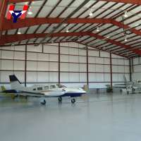 Low cost prefabricated light steel building structure aircraft hangar for sale